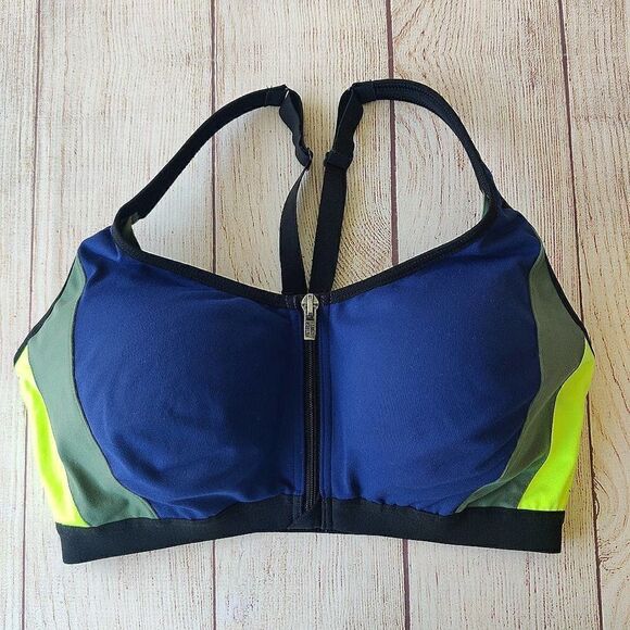 Victoria's Secret Knockout colorblock front closure sports bra 36D - Picture 6 of 9